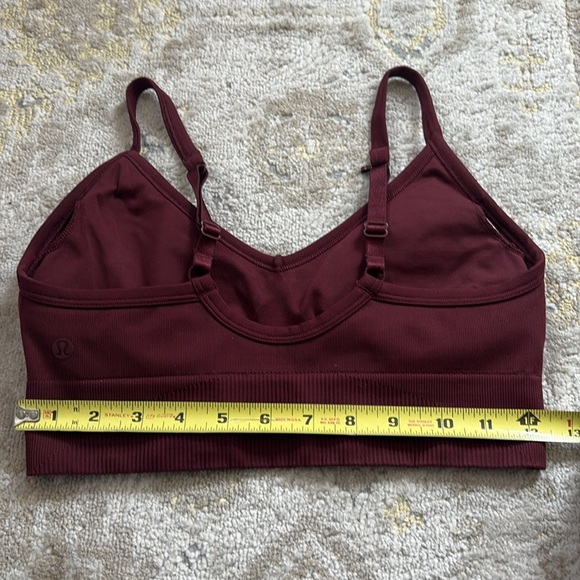 Lululemon Maroon Sports Ebb To Street Bra size 4 - Picture 6 of 7